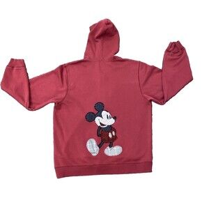 Disney Parks Stitched Mickey Mouse Hooded-Zipper Jacket Unisex Size XLarge